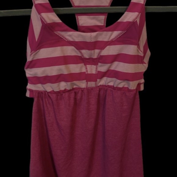 Lululemon 2-In-Run Tank Heathered Raspberry Sz 10 - Picture 3 of 6